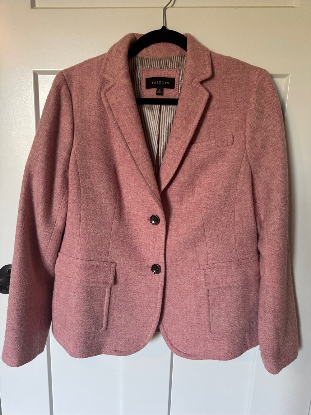 Talbots Vintage Dusty Rose Wool-Blend Blazer